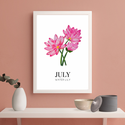 July Water lily art print