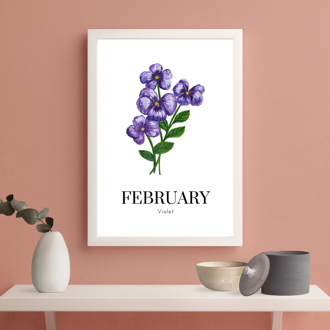 February Violet art print