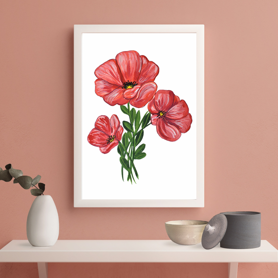 Poppy art print
