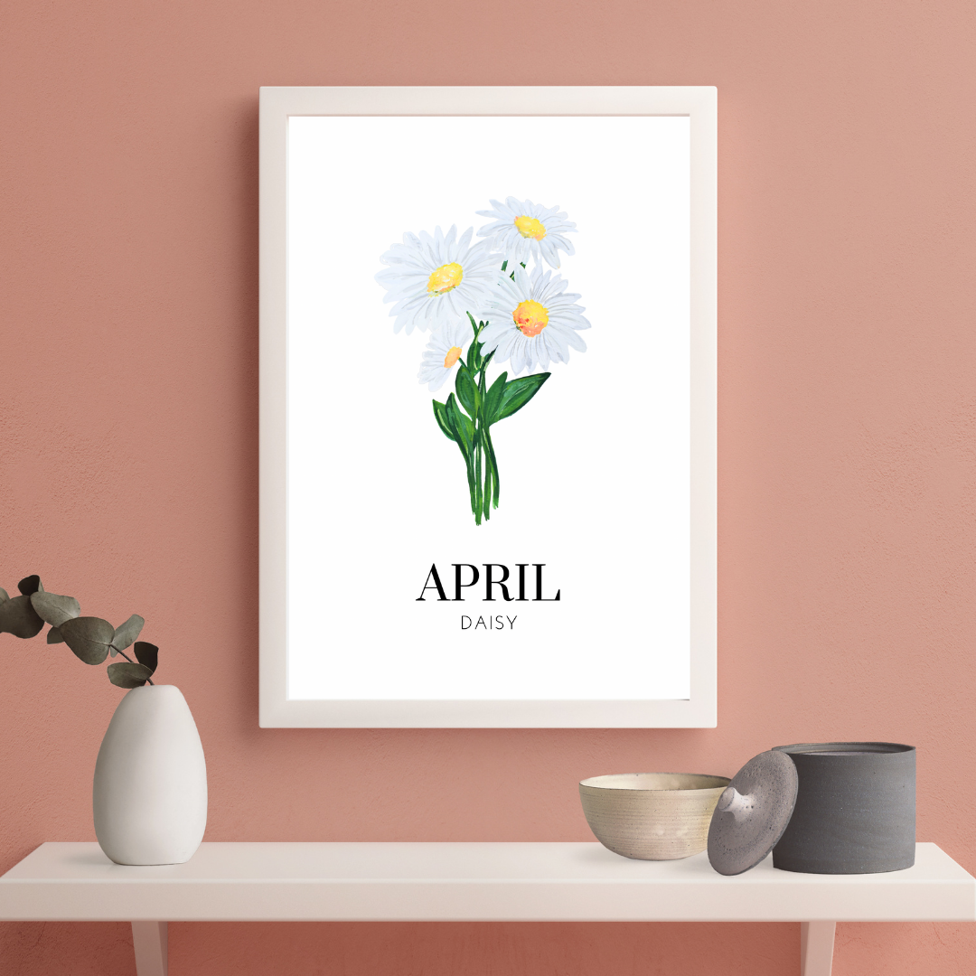 April Daisy art print