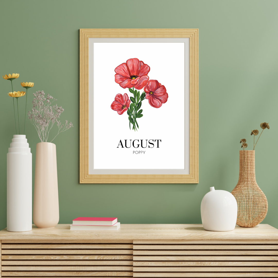 August Poppy art print