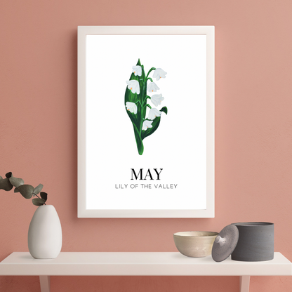 May Lily of the valley art print