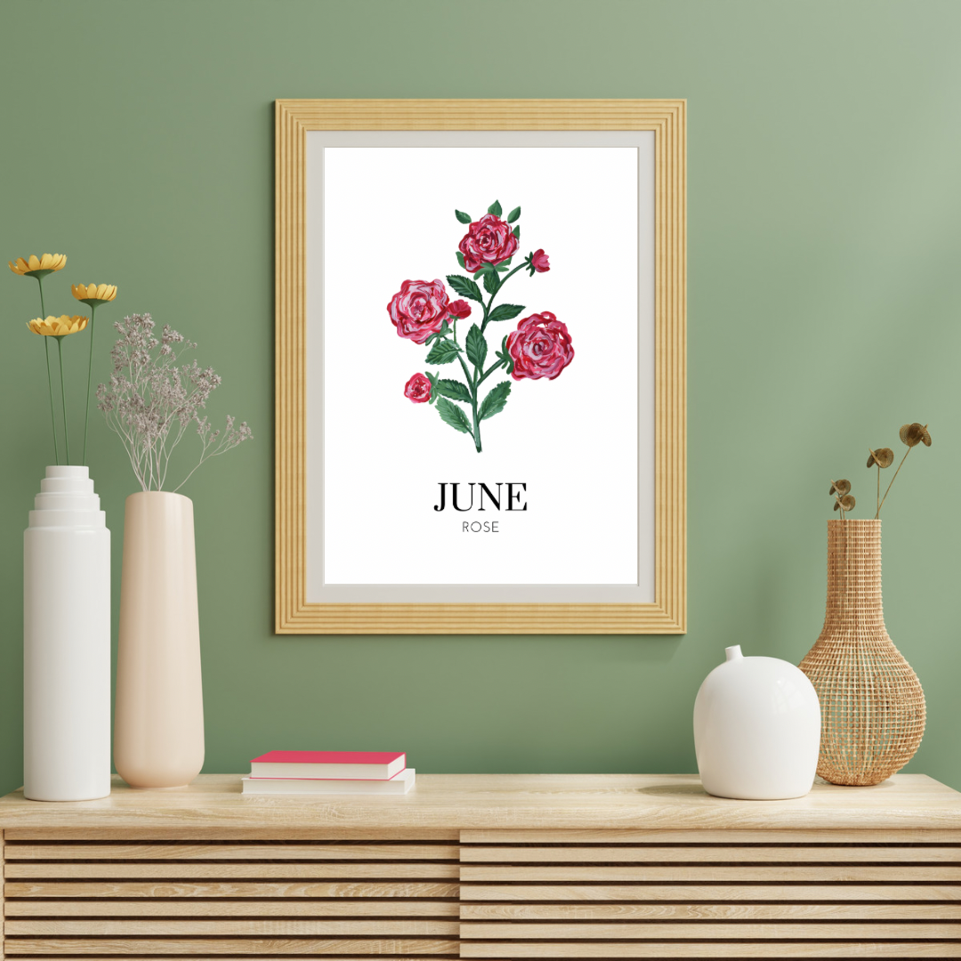 June Rose art print