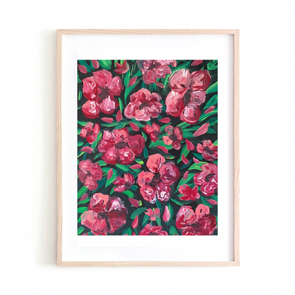 Pink &amp; White Flowers art print