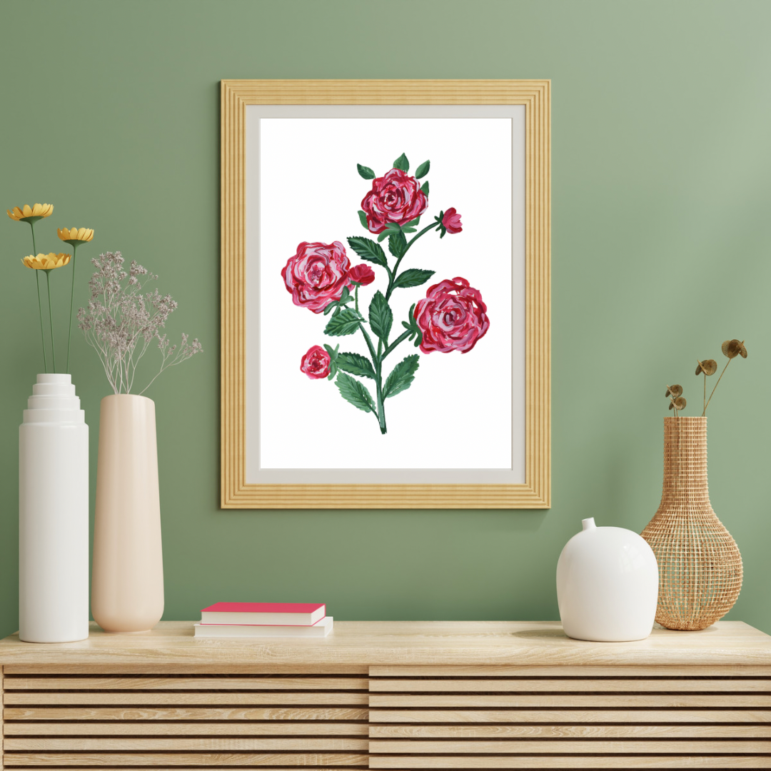 Rose art print
