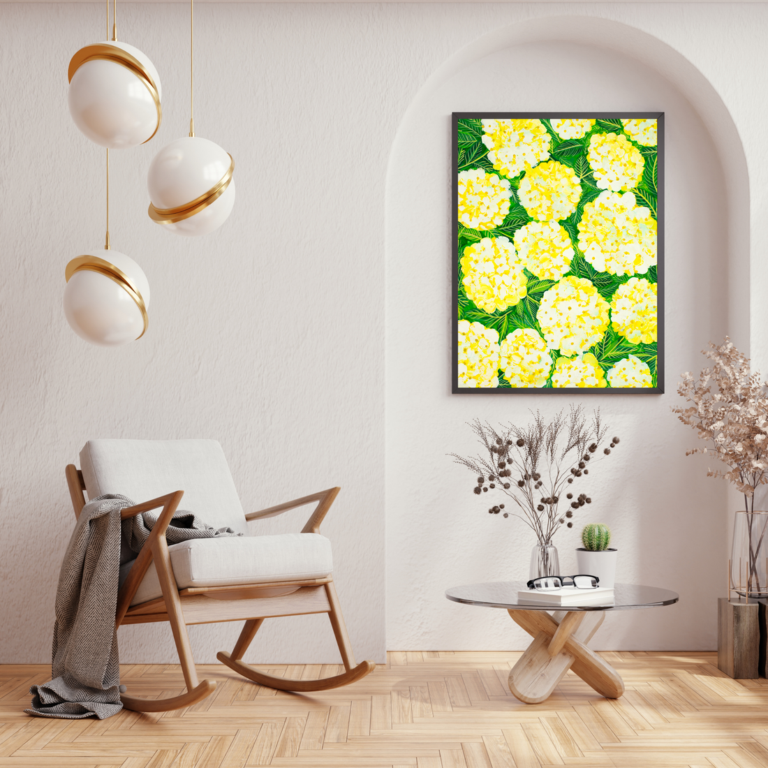 Yellow Hydrangea art print