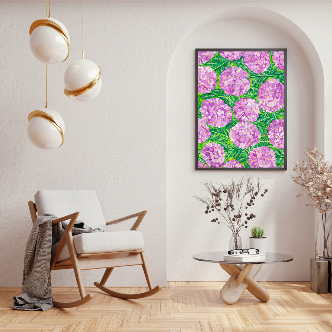 Purple Hydrangea art print