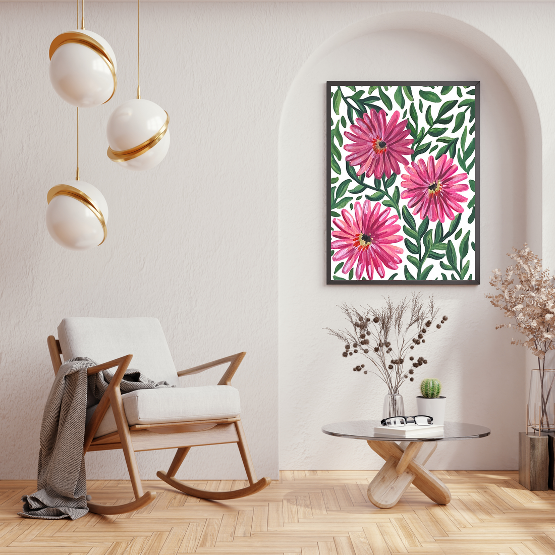 Trio of Flowers art print