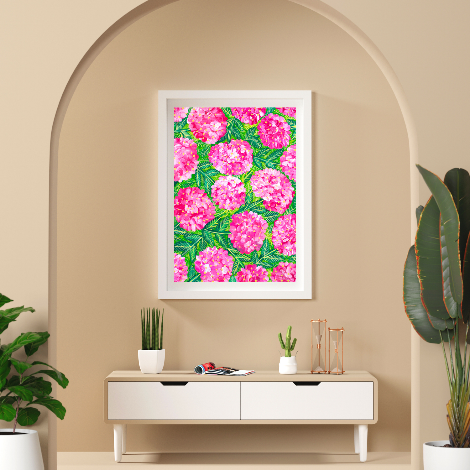 Pink Hydrangea art print