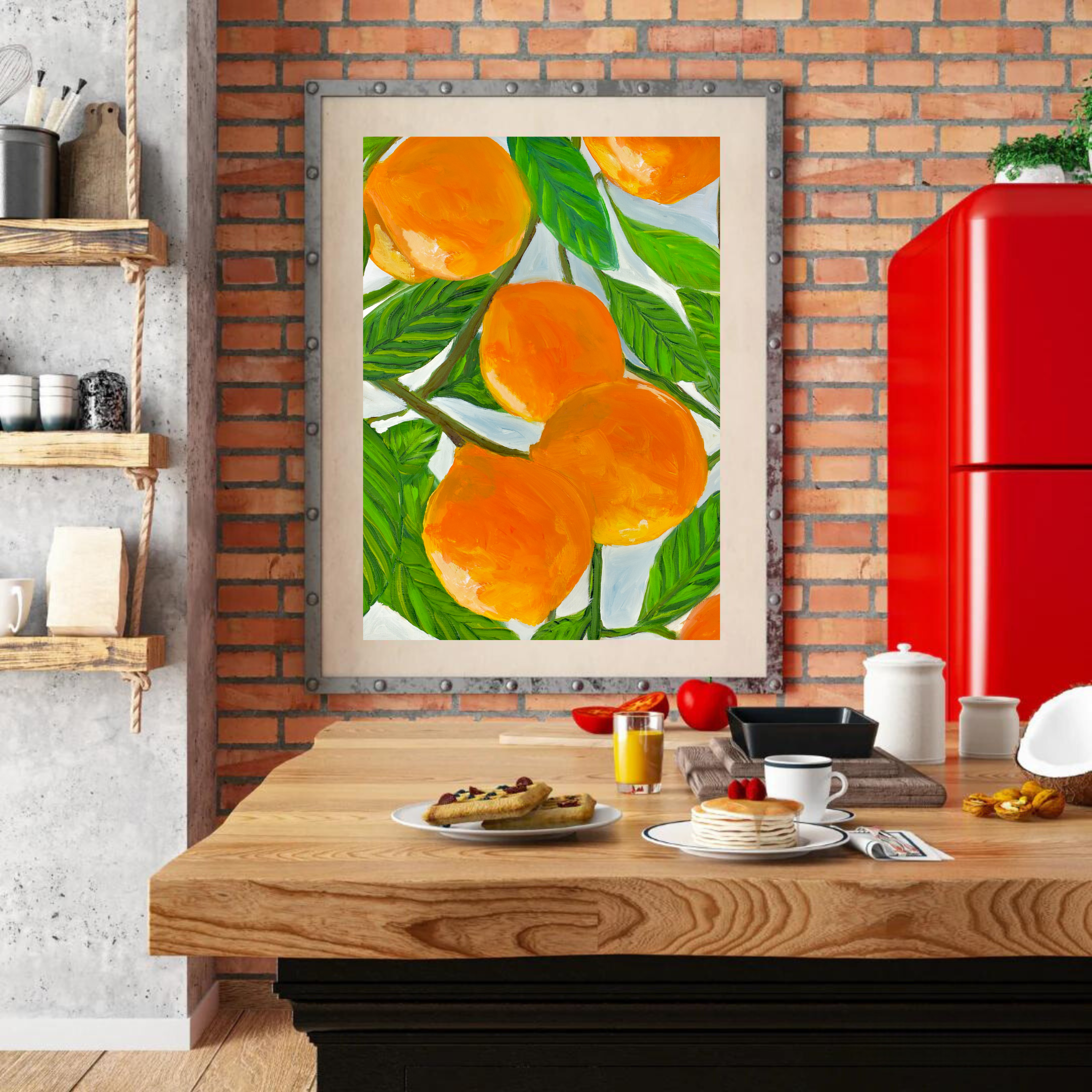 Oranges art print