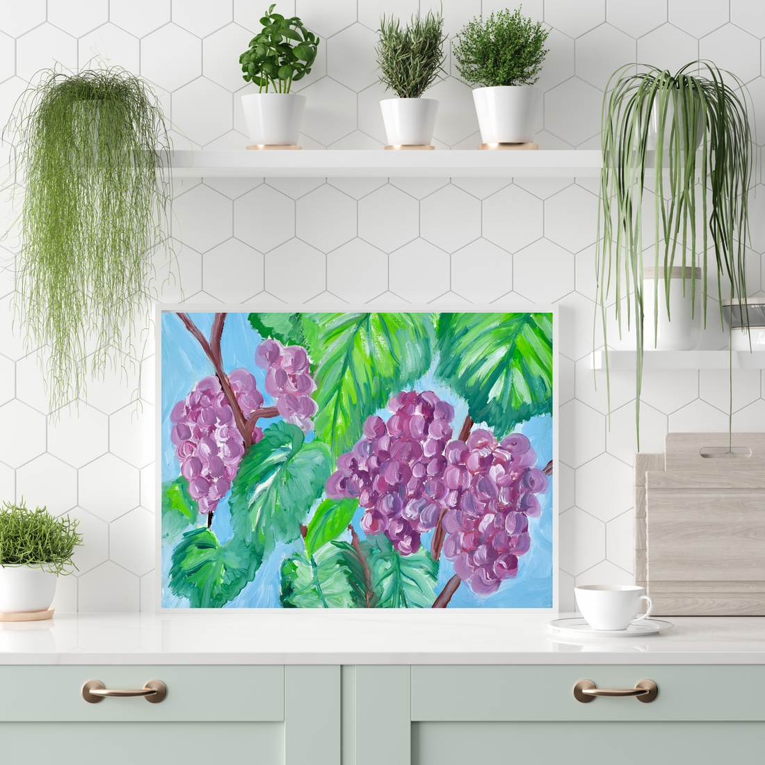 Grapes art print