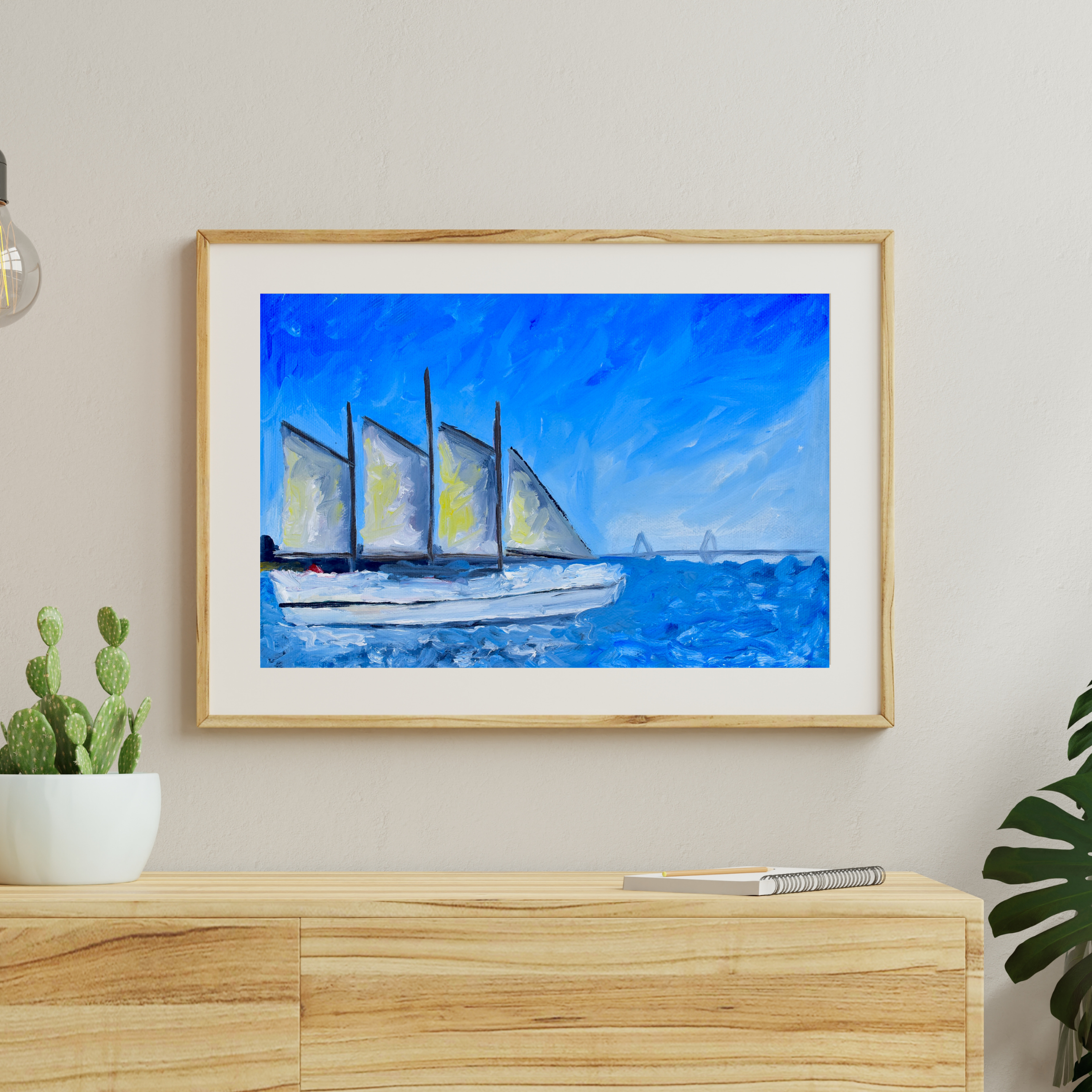 Sailing in the sea art print