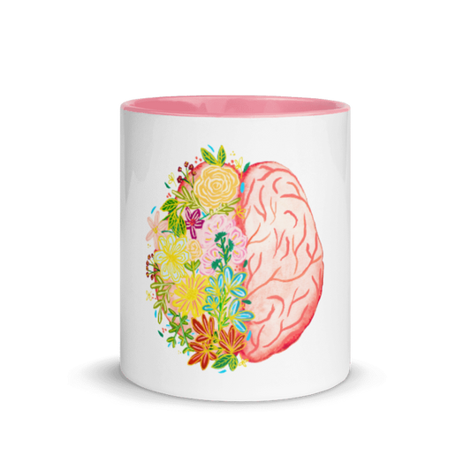 Brain Medicine & Flowers Mug