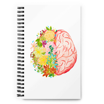 Brain Spiral Lined Notebook