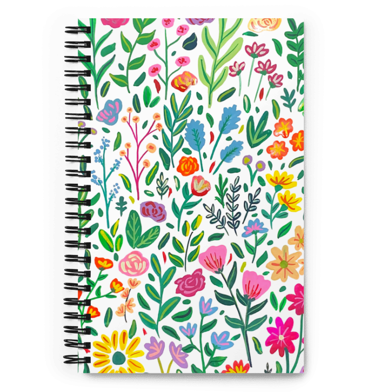 Floral Collage I Spiral Lined Notebook