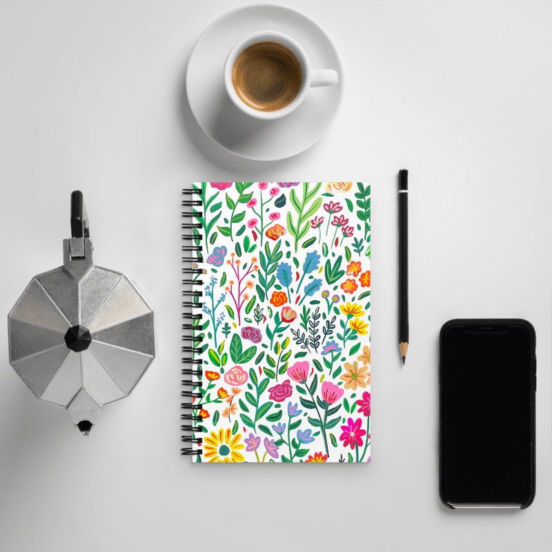 Floral Collage I Spiral Lined Notebook