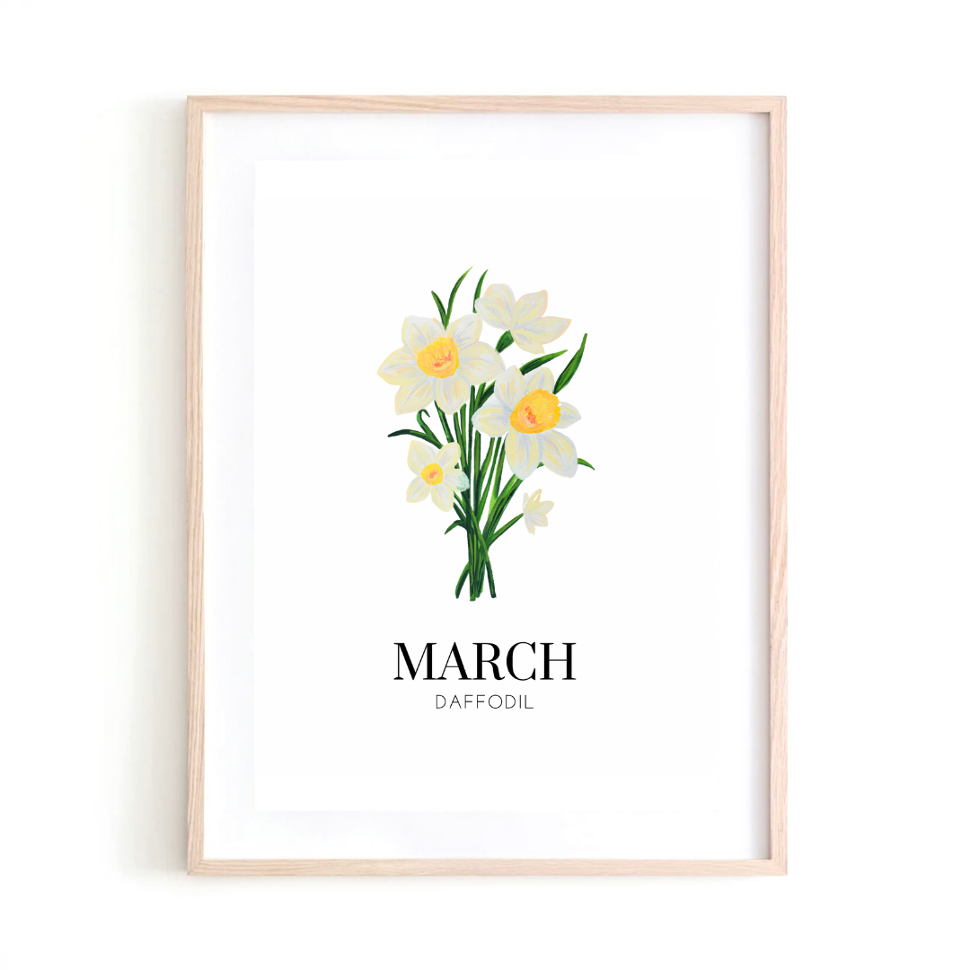 March Daffodil art print
