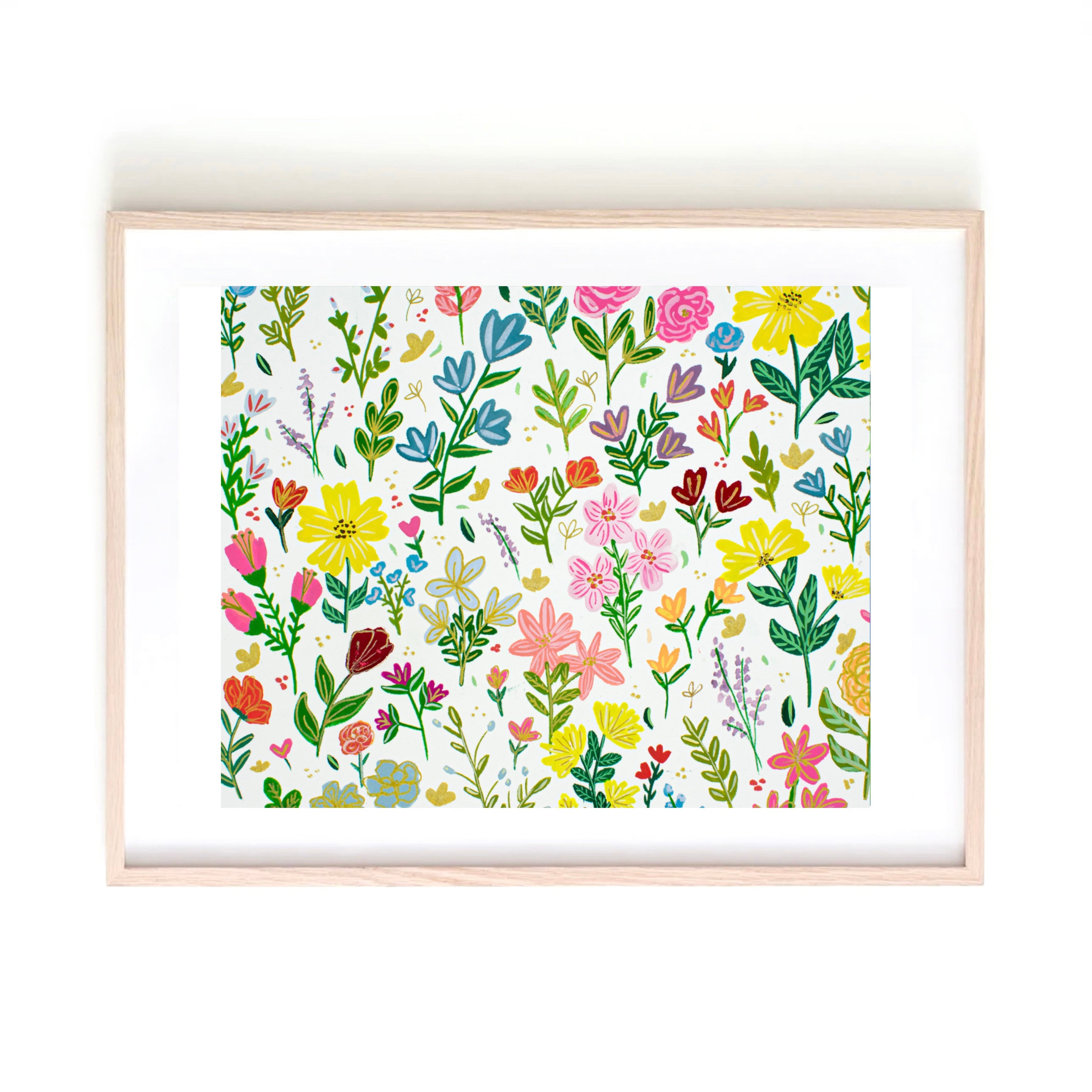 Spring Floral Collage art print