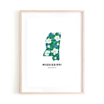 Mississippi State Flower art print