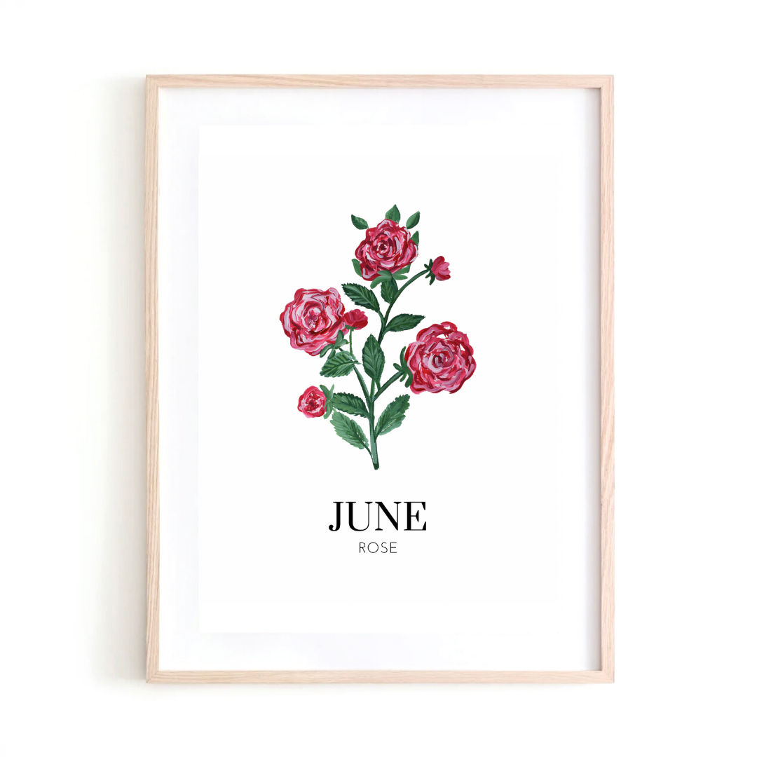 June Rose art print