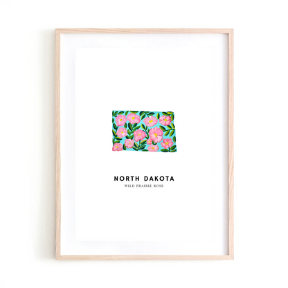 North Dakota State Flower art print