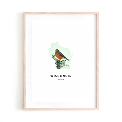 Wisconsin State Bird art print