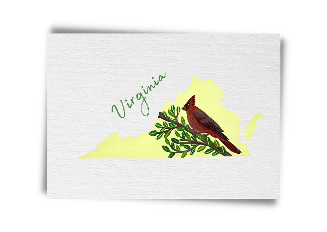 Virginia State Birds Postcard
