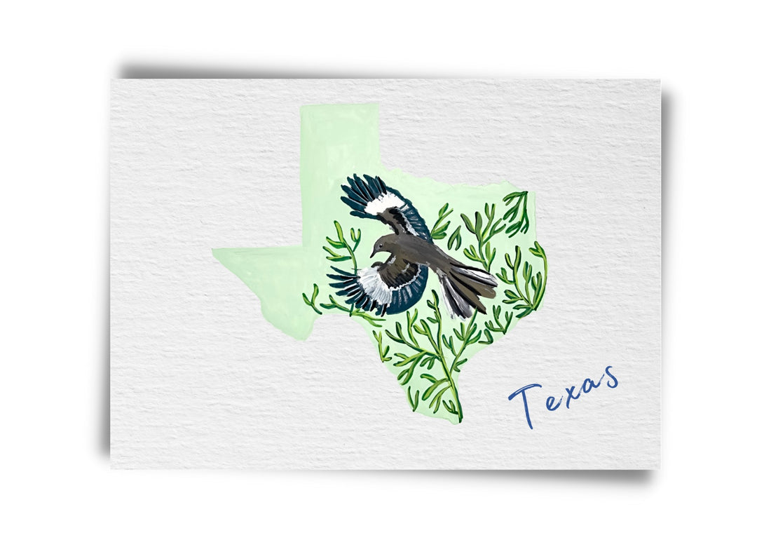 Texas State Birds Postcard