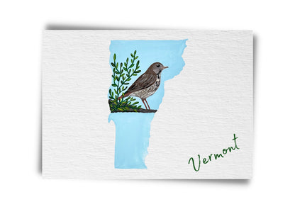 Vermont State Birds Postcard