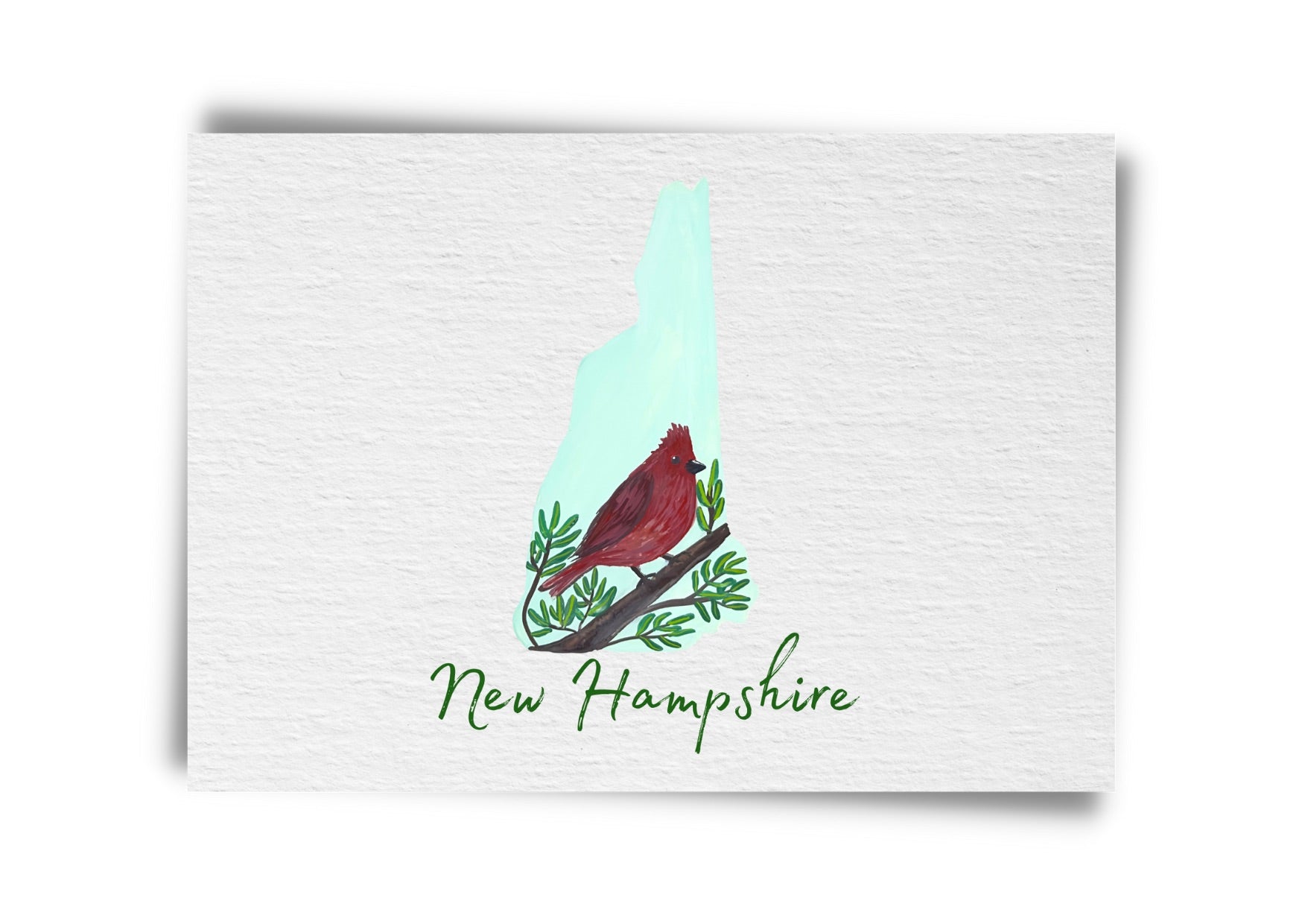 New Hampshire State Birds Postcard