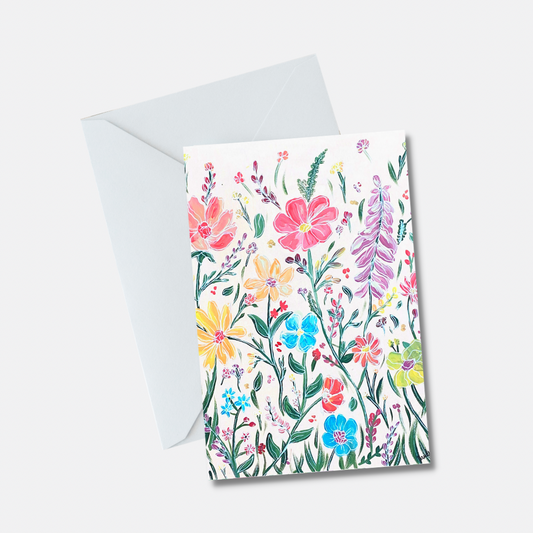 Flowers on Acrylic Greeting Cards