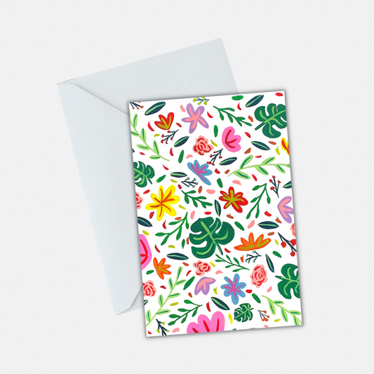 Floral Collage II Greeting Cards
