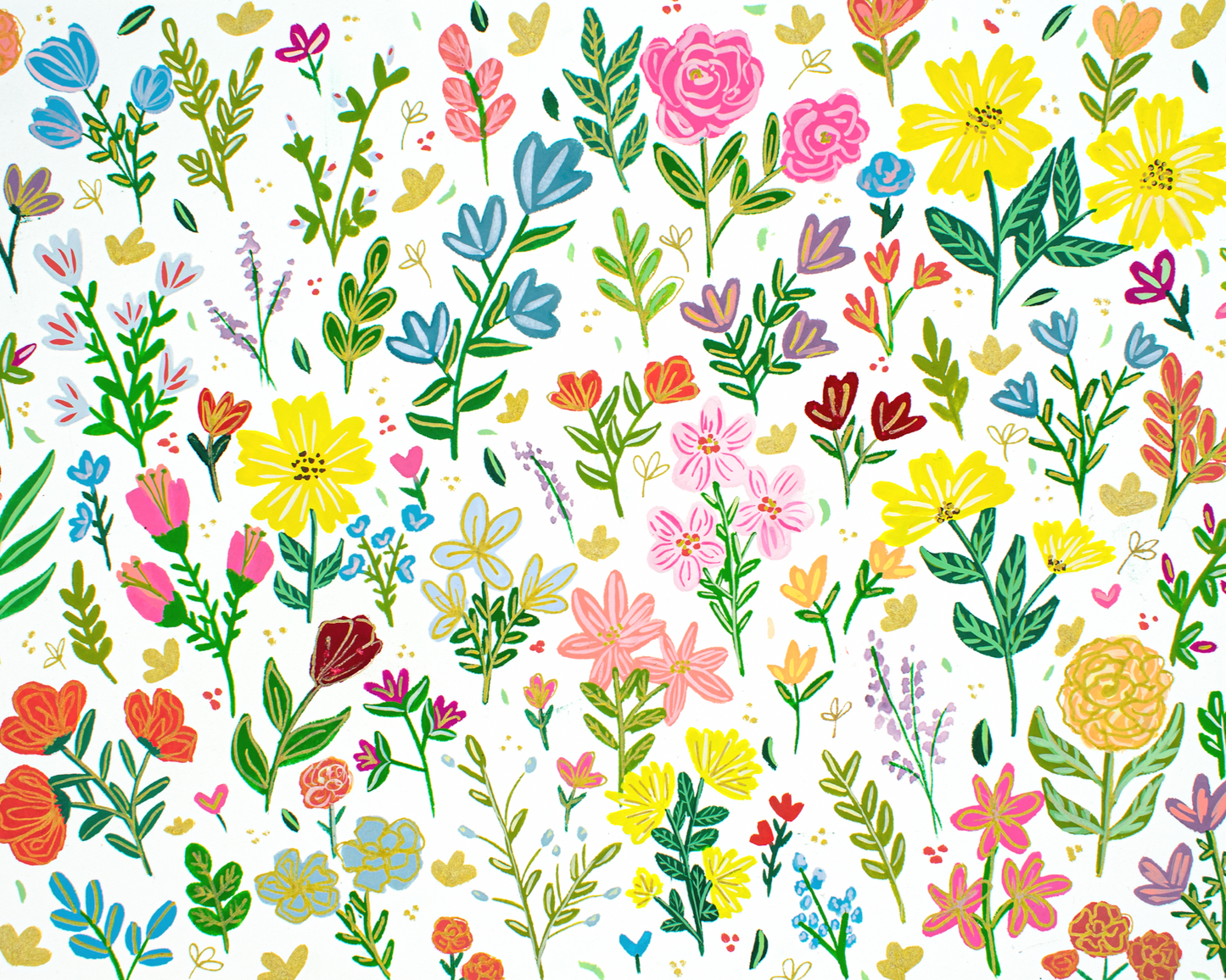 Spring Floral Collage original