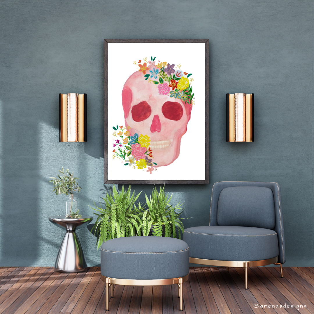Skull art print