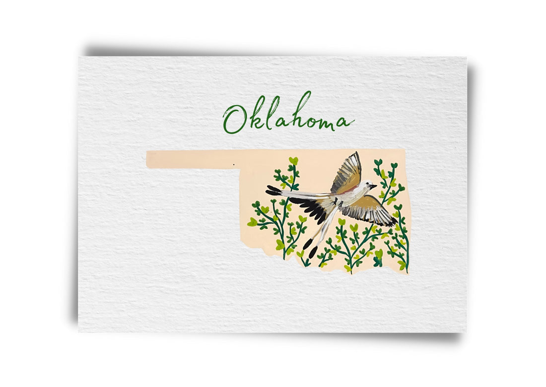 Oklahoma State Birds Postcard