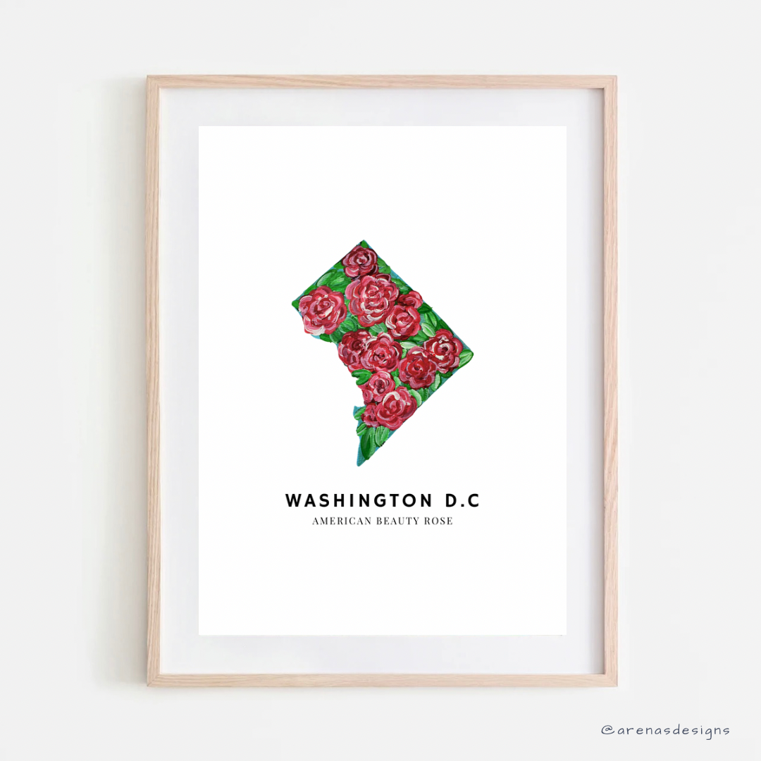 Washington D.C. Flower art print