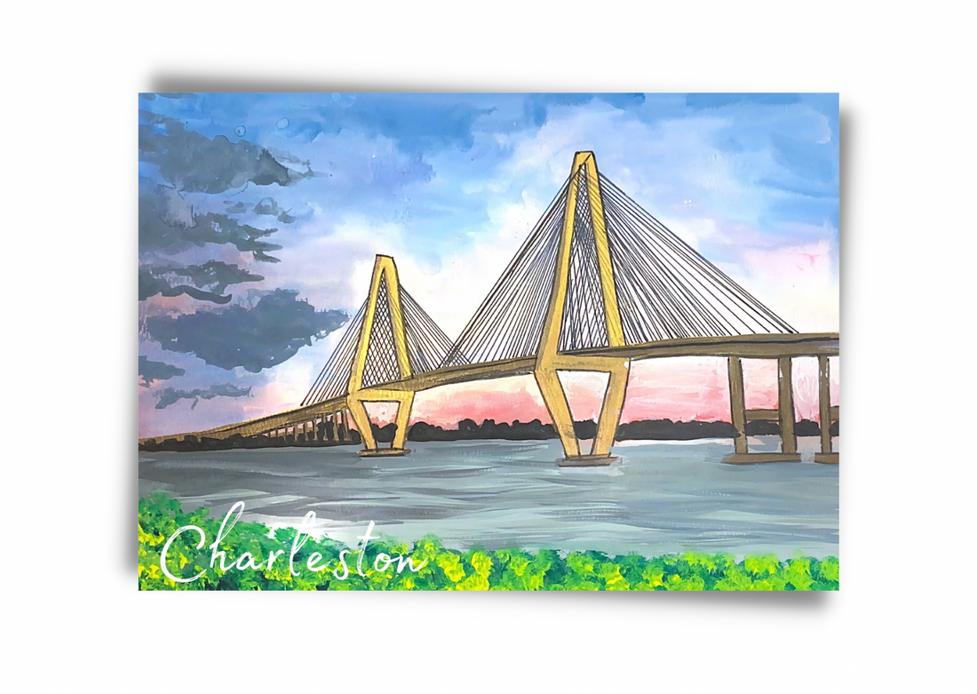 Arthur Ravenel Jr. Bridge Charleston postcard