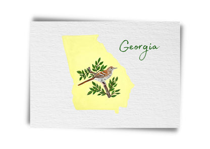 Georgia State Birds Postcard