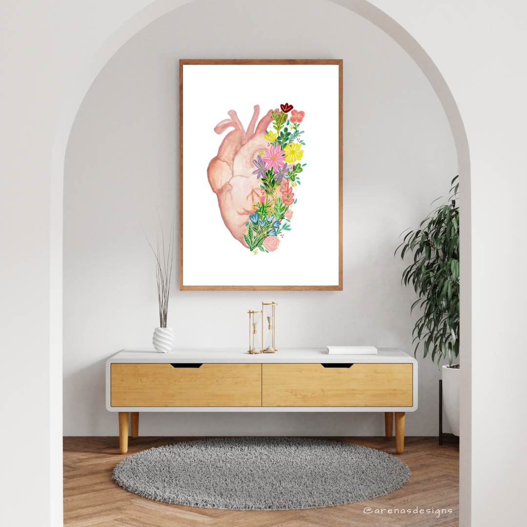 Heart art print