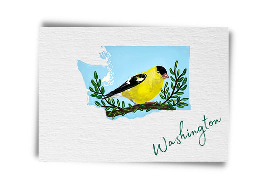 Washington State Birds Postcard