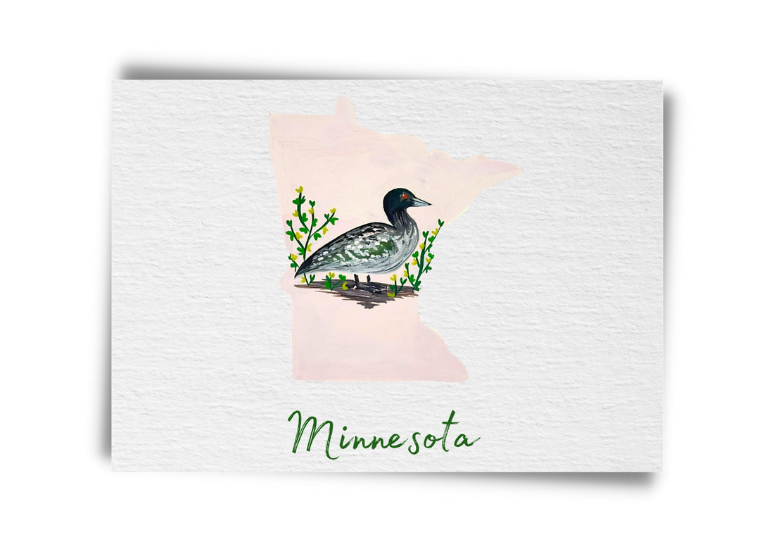 Minnesota State Birds Postcard